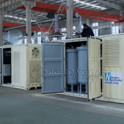 Une centrale à gaz d'azote à haute efficacité 220V 50Hz avec récipient ISO