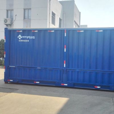 Installation de production de gaz d'azote pour conteneurs maritimes avec portes et isolation